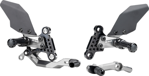 Adjustable Rearset - Black/Chrome - Lutzka's Garage