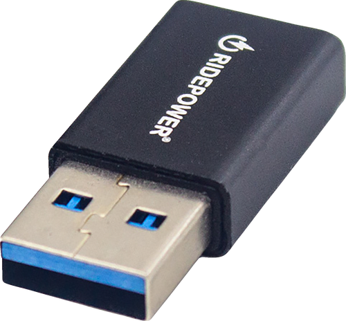 Male USB to Female USB-C Adapter - Power - Compact - Black - Lutzka's Garage