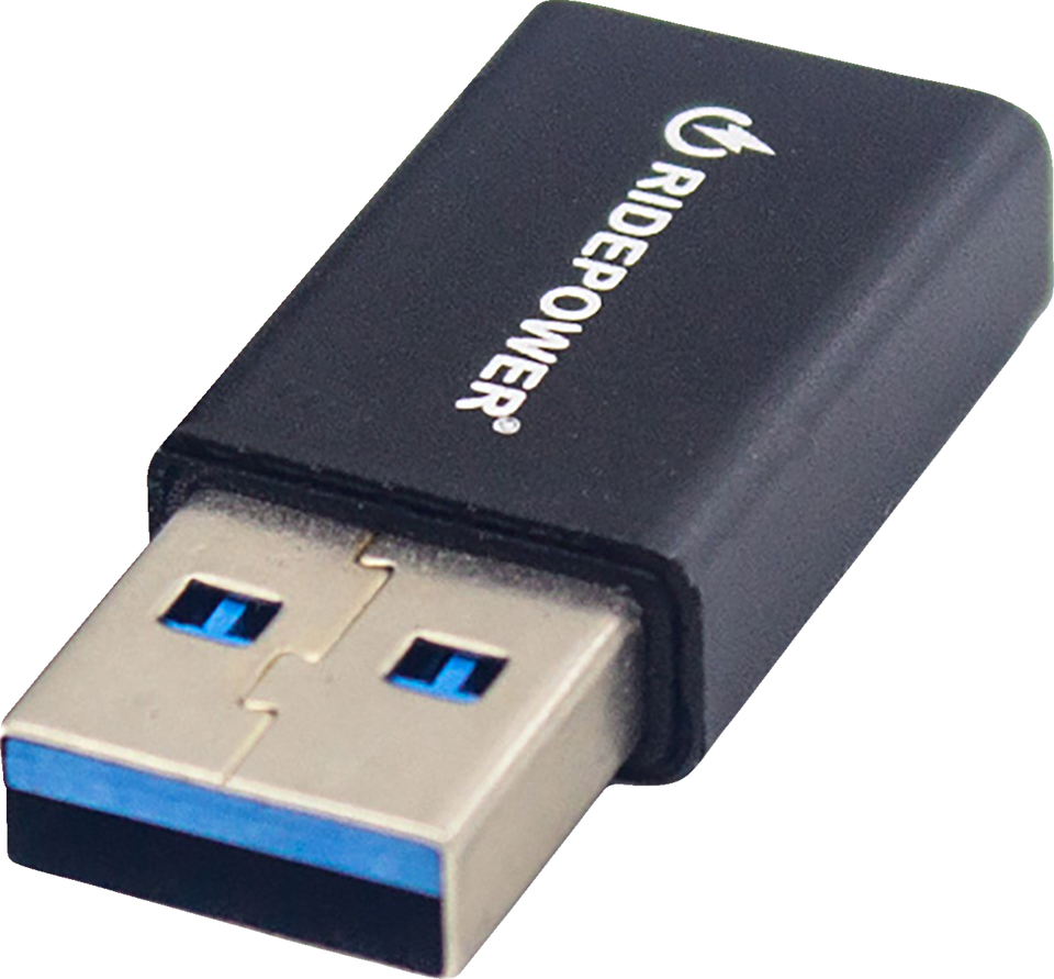 Male USB to Female USB-C Adapter - Power - Compact - Black - Lutzka's Garage