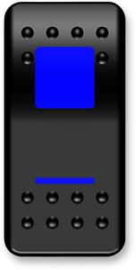 Rocker Switch - On/Off - Blue - Lutzka's Garage