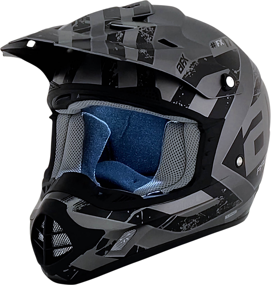 FX-17Y Helmet - Attack - Frost Gray/Matte Black - Large - Lutzka's Garage