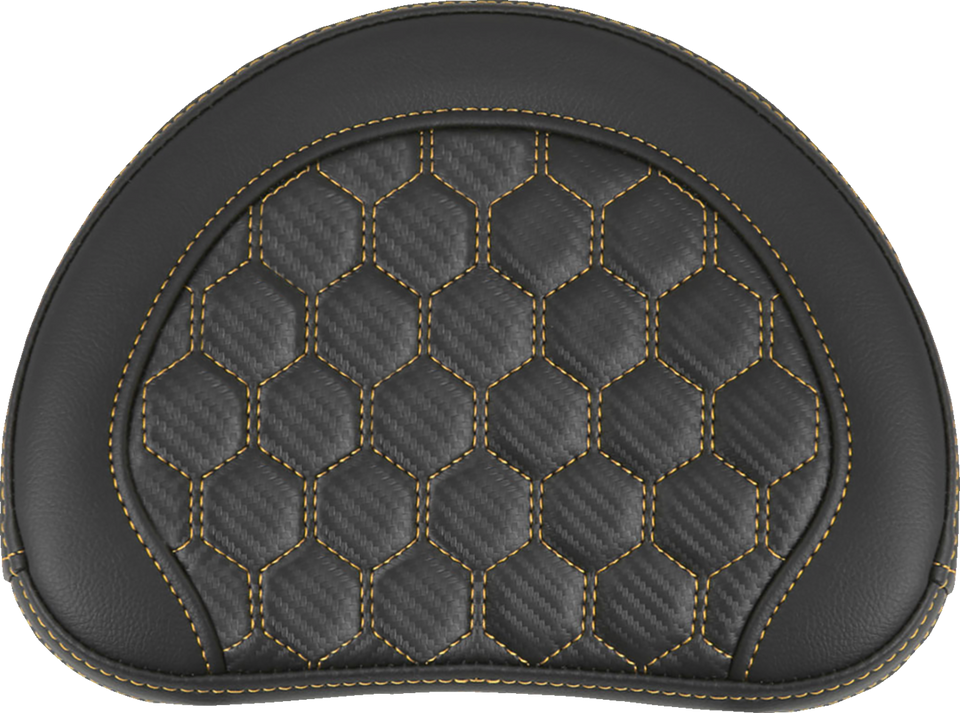 Road Sofa Sissy Bar Pad - Honeycomb - Gold Stitching