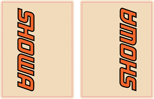 Upper Fork Decal - Showa - Orange/Black - Lutzka's Garage