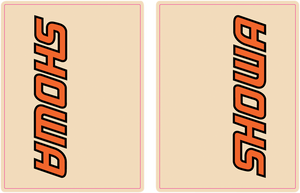 Upper Fork Decal - Showa - Orange/Black - Lutzka's Garage