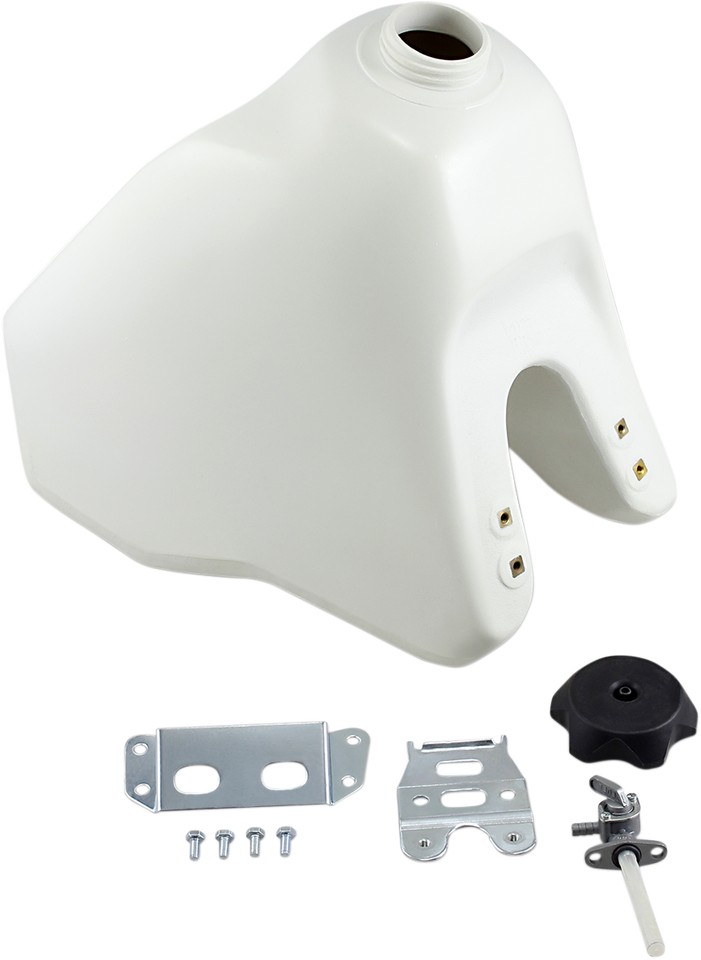 Large-Capacity Gas Tank - White - Suzuki - 3.5 Gallon - Lutzka's Garage