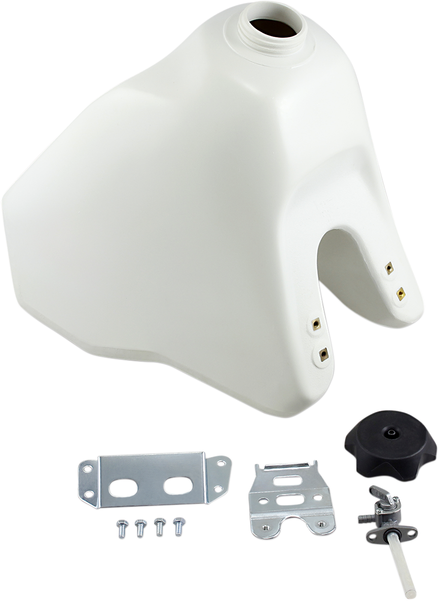 Large-Capacity Gas Tank - White - Suzuki - 3.5 Gallon - Lutzka's Garage