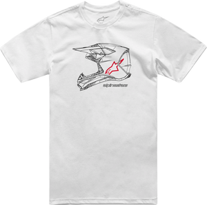 MX Helmet T-Shirt - White - Medium - Lutzka's Garage