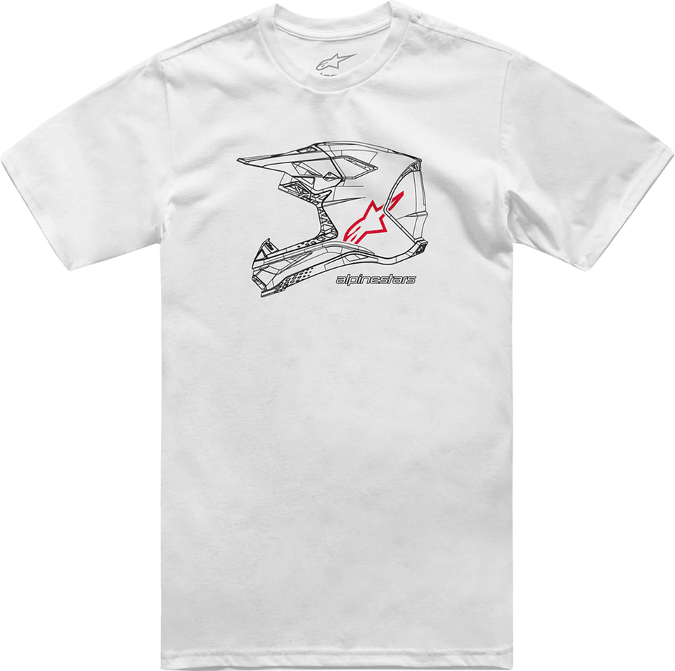 MX Helmet T-Shirt - White - Medium - Lutzka's Garage