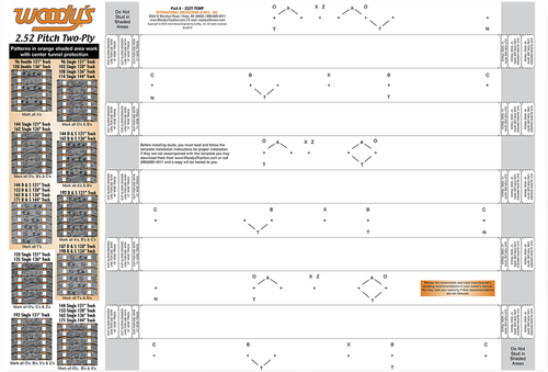 Studding Template - Track - 121