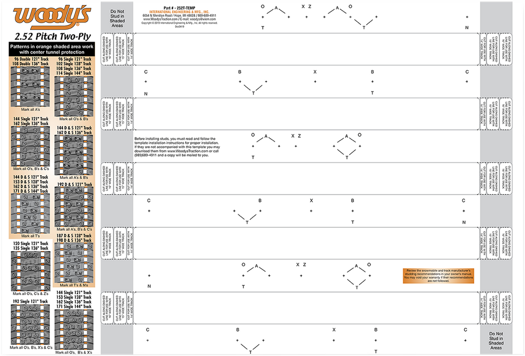 Studding Template - Track - 121