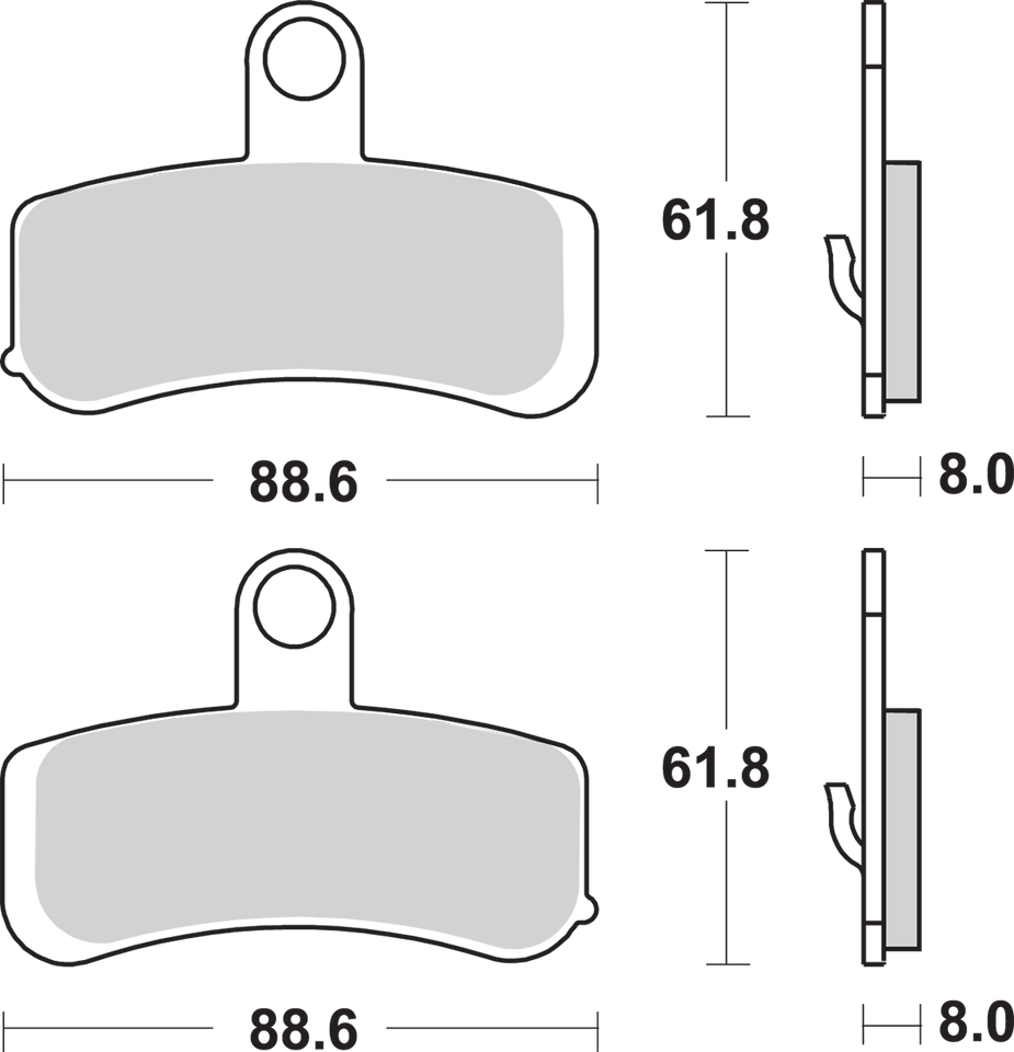 Sintered Brake Pads - Harley-Davidson