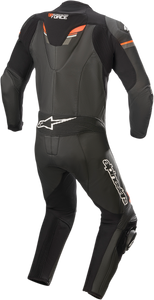 GP Force Chaser 1-Piece Leather Suit - Black/Red Fluorescent- US 48 / EU 58