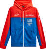 H Block Hoodie - Warm Red/Bright Blue - Medium - Lutzka's Garage