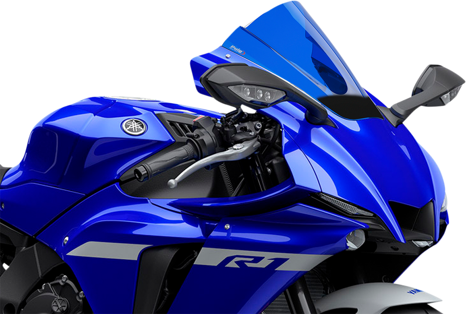 Race Windscreen - 13-1/4" - Blue - YZF-R1 - Lutzka's Garage