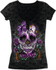 Womens Day of the Dead Gun T-Shirt - XL - Lutzka's Garage