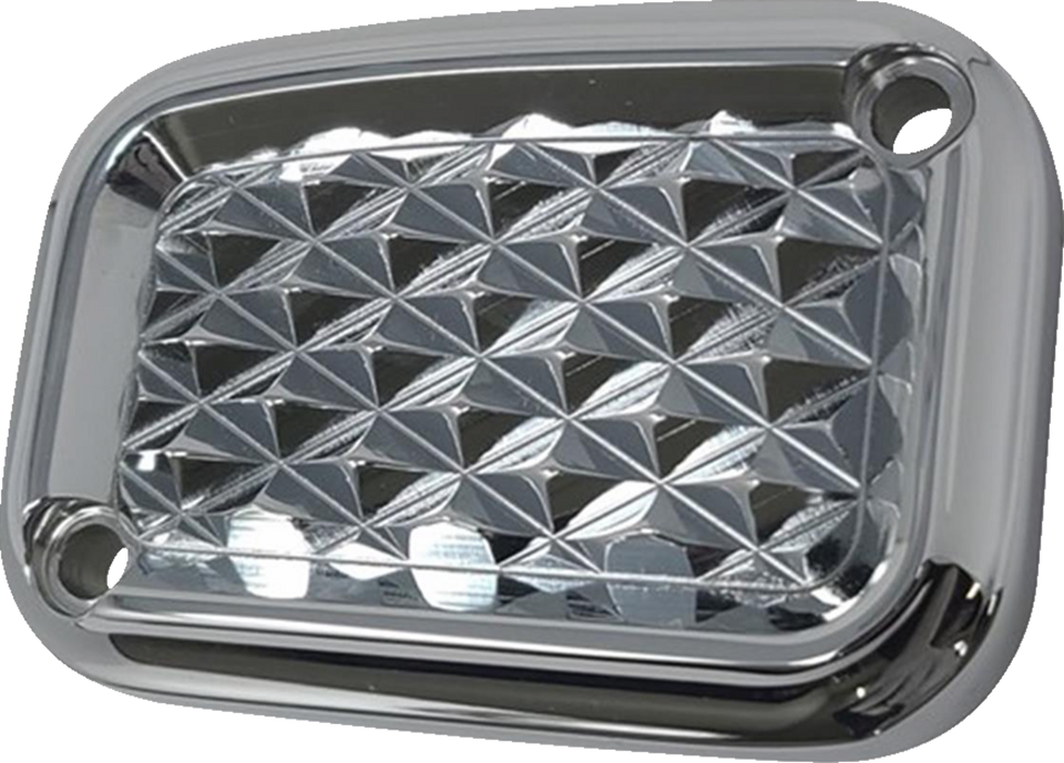 Master Cylinder Lid - Brake - Front - Diamondback - Chrome - Lutzka's Garage