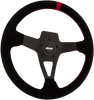 Edge Series Steering Wheel - Black Suede with Red Center Stripe