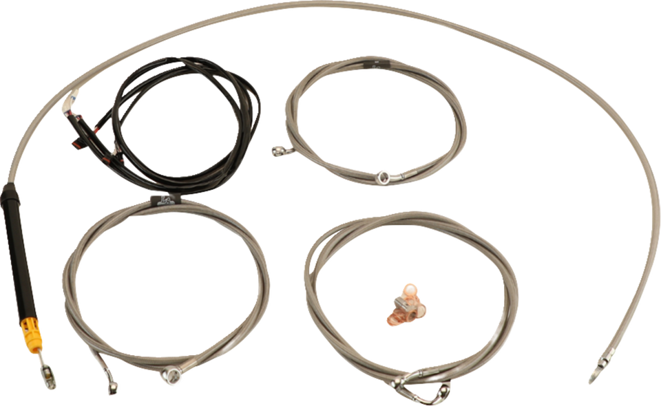 Cable Kit - 12" - 14" Handlebars - Stainless - Lutzka's Garage