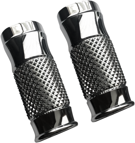 Fork Slider Covers - Cross-Cut Chrome - Extended +2