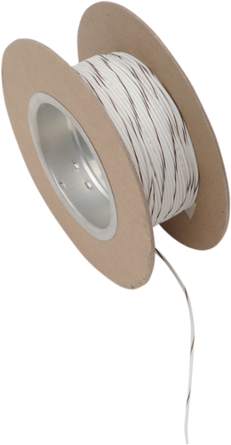 100 Wire Spool - 18 Gauge - White/Brown