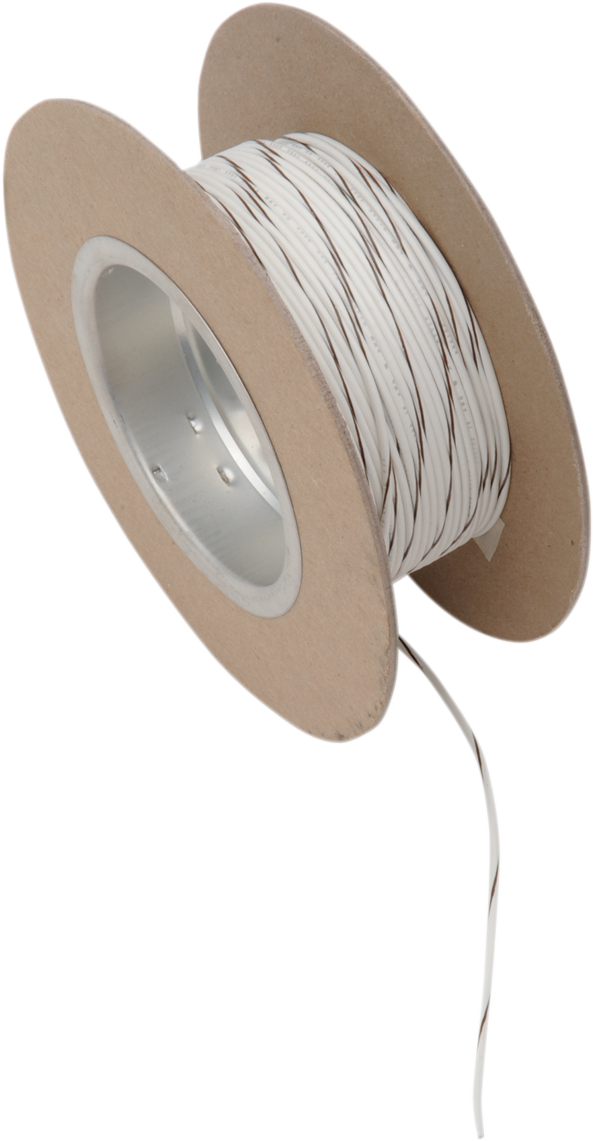 100 Wire Spool - 18 Gauge - White/Brown