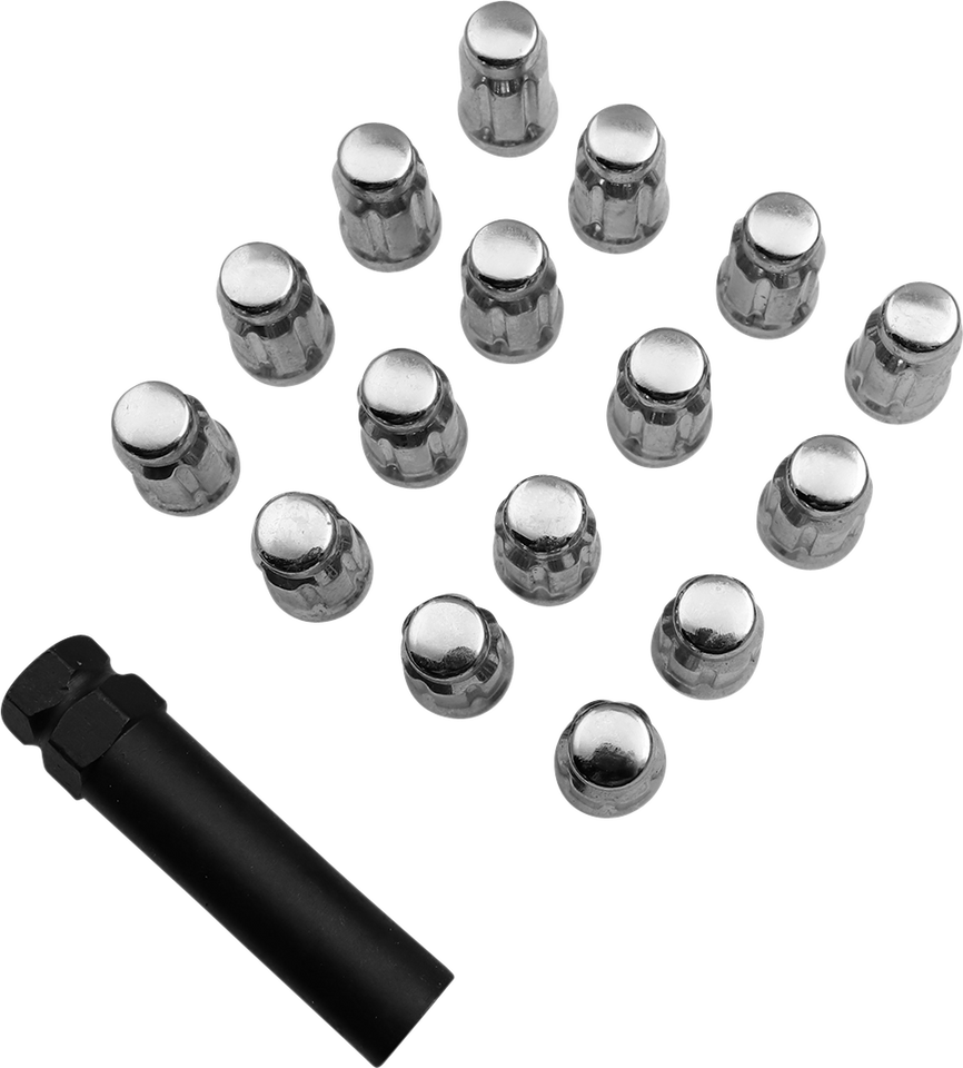 Lug Nut - Splined - 12 mm x 1.50 - Chrome - 16 Pack - Lutzka's Garage