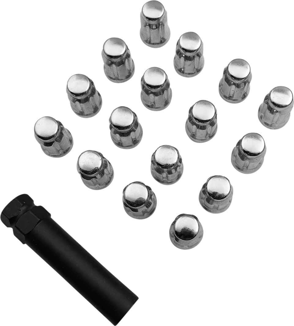 Lug Nut - Splined - 12 mm x 1.50 - Chrome - 16 Pack - Lutzka's Garage