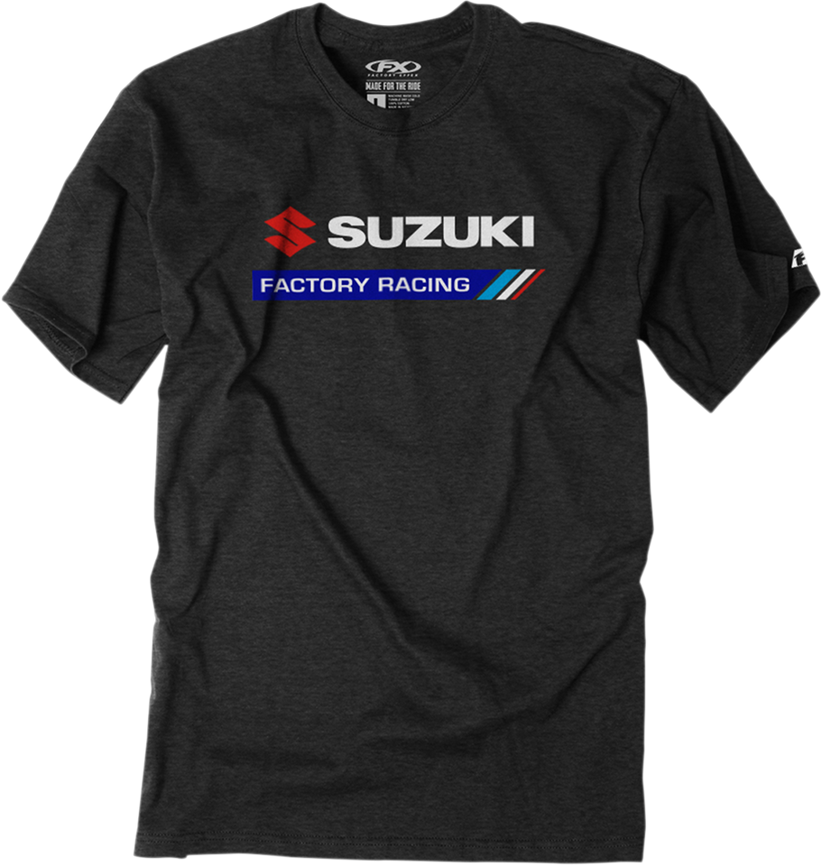 Suzuki Factory Racing T-Shirt - Heather Charcoal - Medium - Lutzka's Garage