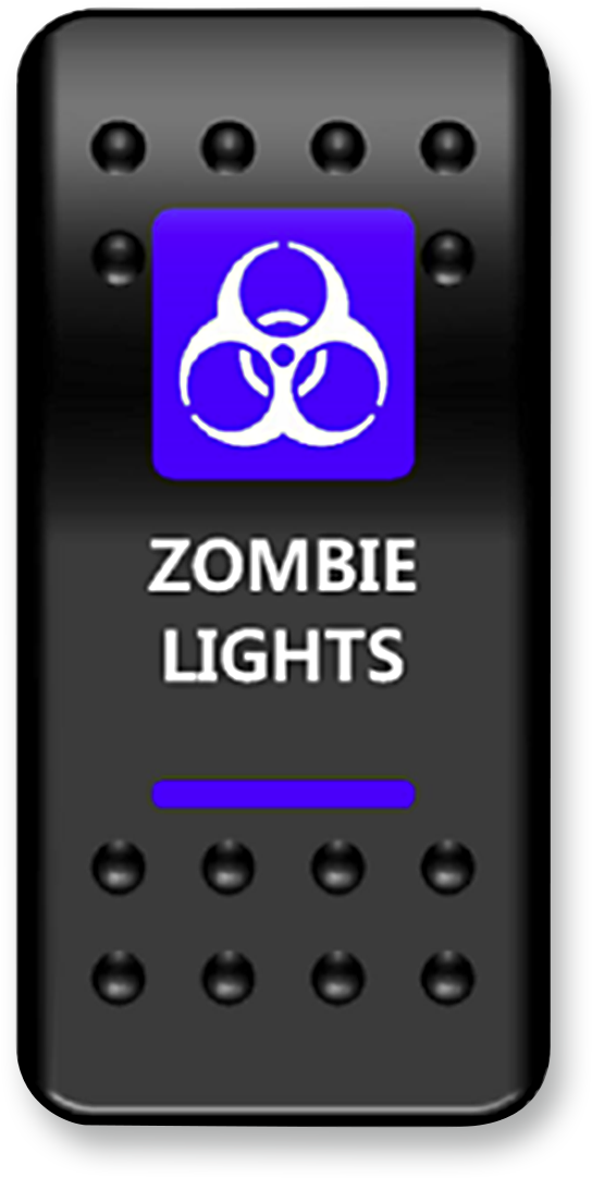 Rocker Switch - Zombie Blue