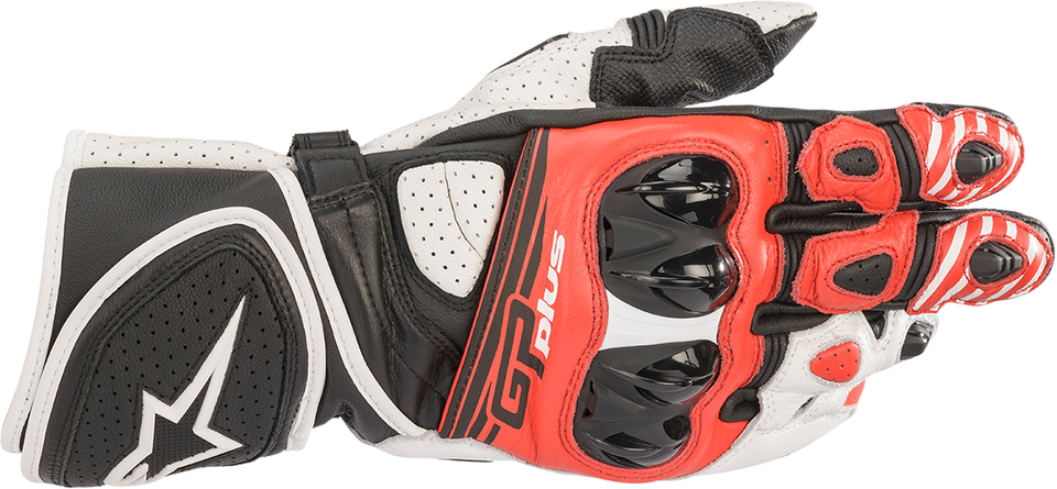 GP Plus R v2 Gloves - Black/White/Red - Small - Lutzka's Garage