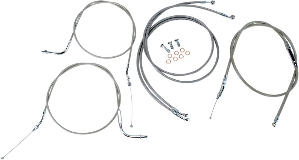 Cable Line Kit - 12" - 14" - 04 - 07 Roadstar - Stainless Steel - Lutzka's Garage