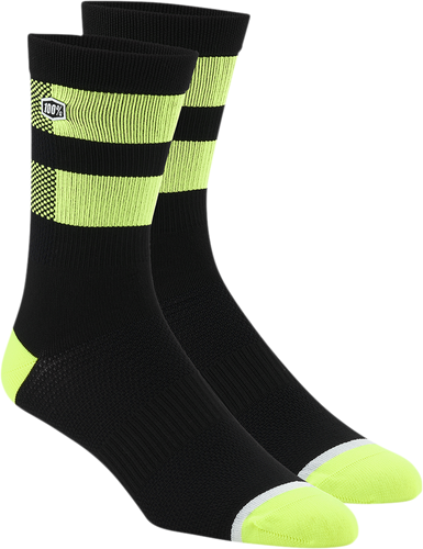 Flow Socks - Black/Fluorescent Yellow - Large/XL - Lutzka's Garage