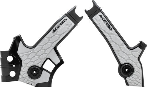 X-Grip Frame Guards - Black/Silver - DR 650S/SE - Lutzka's Garage