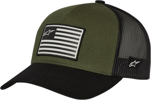 Flag Snapback Hat - Military/Black - One Size - Lutzka's Garage