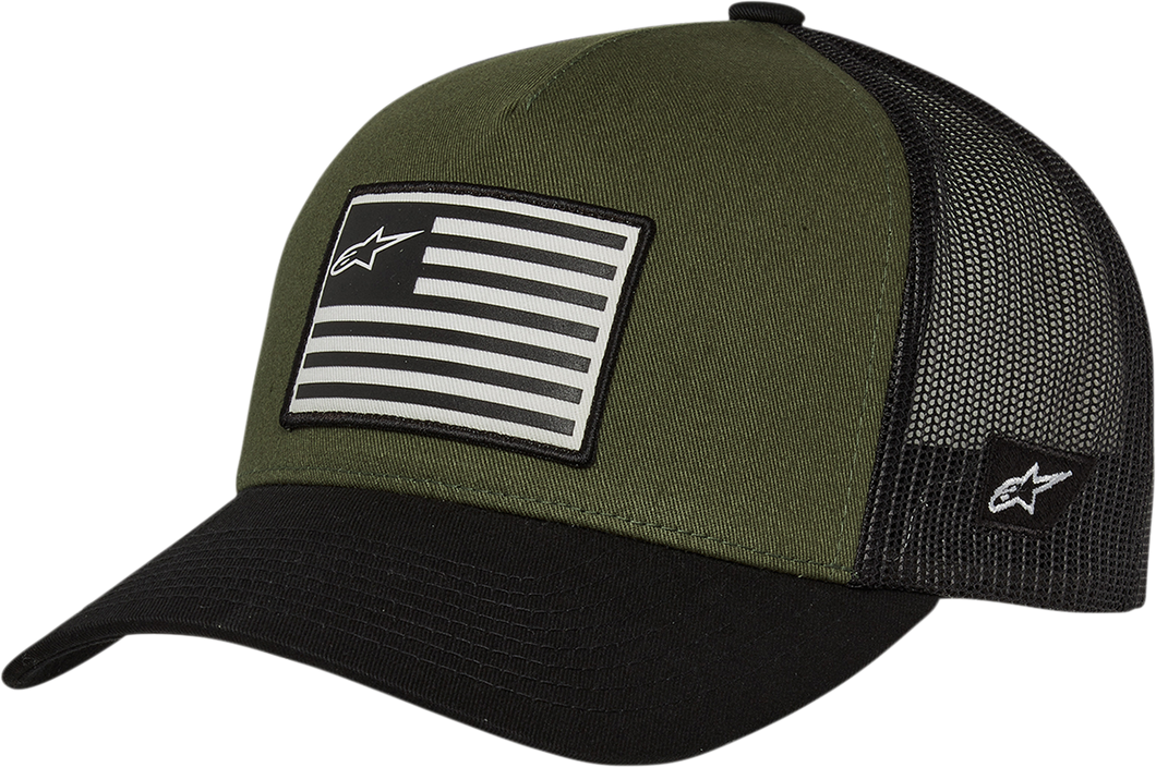 Flag Snapback Hat - Military/Black - One Size - Lutzka's Garage