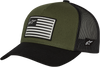 Flag Snapback Hat - Military/Black - One Size - Lutzka's Garage