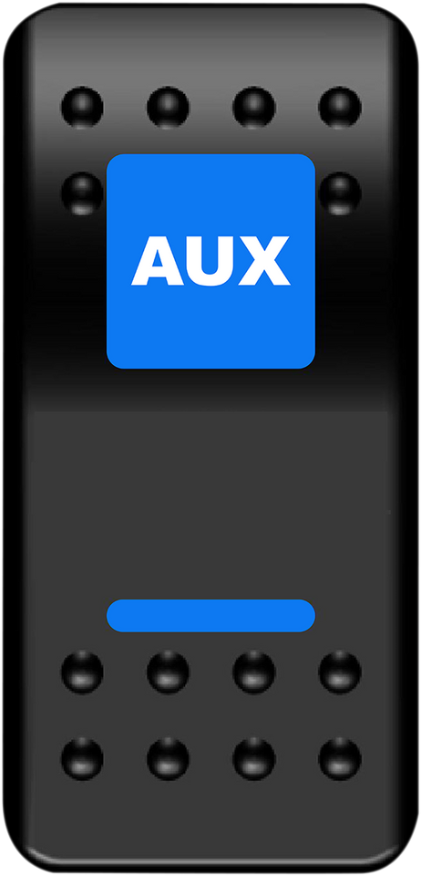 Rocker Switch - Auxilary Power - Blue - Lutzka's Garage