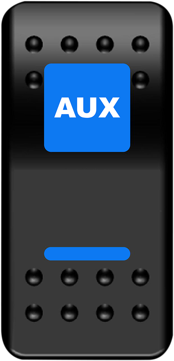 Rocker Switch - Auxilary Power - Blue - Lutzka's Garage