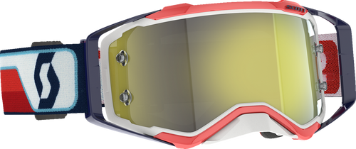 Prospect Goggle - Red/White - Yellow Chrome - Lutzka's Garage