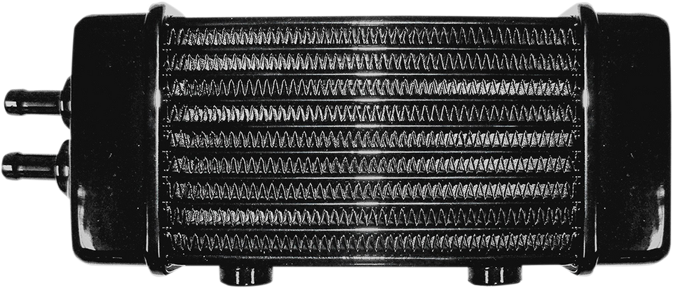 Universal Oil Cooler - 10-Row - Gloss Black - Lutzka's Garage