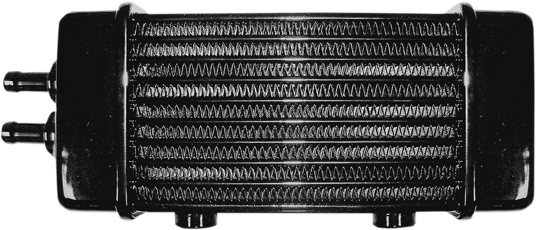 Universal Oil Cooler - 10-Row - Gloss Black - Lutzka's Garage