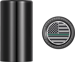 Docking Hardware Covers - American Flag - Green Line - Long - Black - Lutzka's Garage