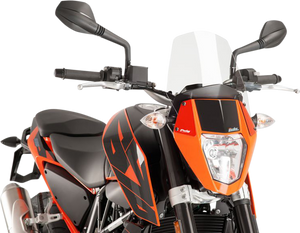 New Generation Windscreen - 10-1/2" - Clear - KTM 390 - Lutzka's Garage