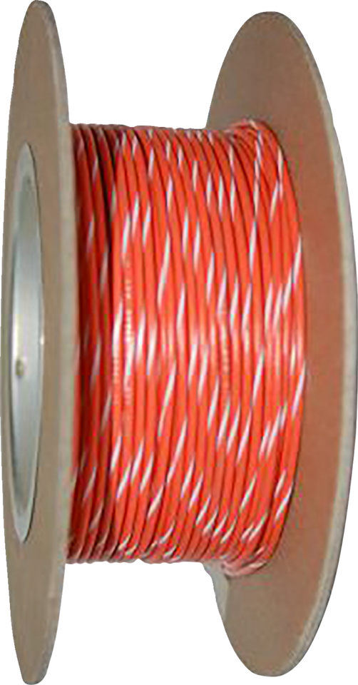 100 Wire Spool - 20 Gauge - Orange/White - Lutzka's Garage