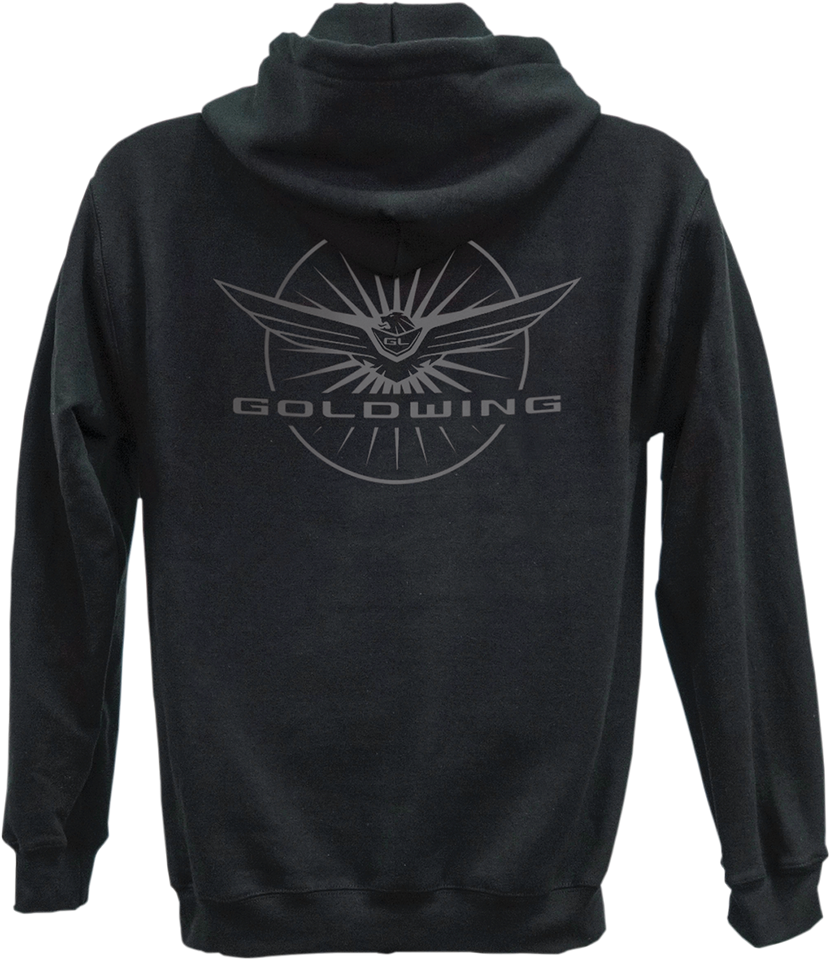 Goldwing Burst Zip Hoodie - Black - 2XL - Lutzka's Garage