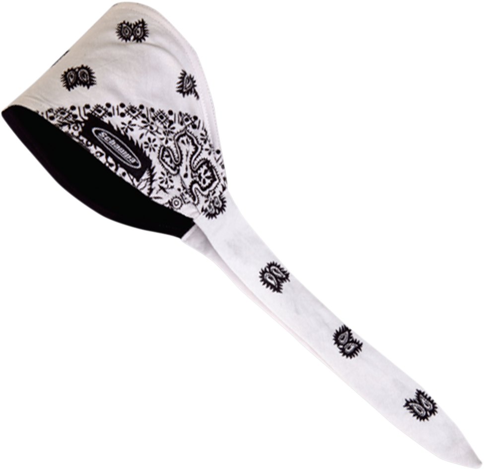 Old School Bandana - Traditional White Paisley