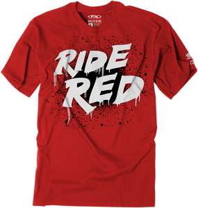 Youth Honda Splatter T-Shirt - Red - Medium - Lutzka's Garage