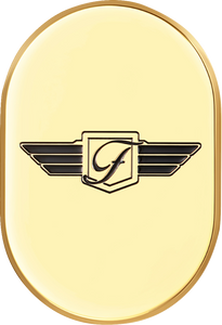 Antenna Cover - Left Rear Fender - FD Logo - Gold - Lutzka's Garage