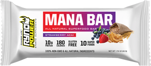 Mana Protein Bar - Strawberry Acai - 12 Pack with Display Caddy