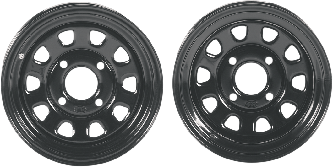 Delta Steel Wheel - Rear - Black - 12x7 - 4/137 - 2+5 - Lutzka's Garage